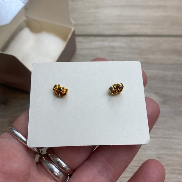 NIB Vintage Avon Zebra Stripe Pierced Earrings - Picture 2 of 7